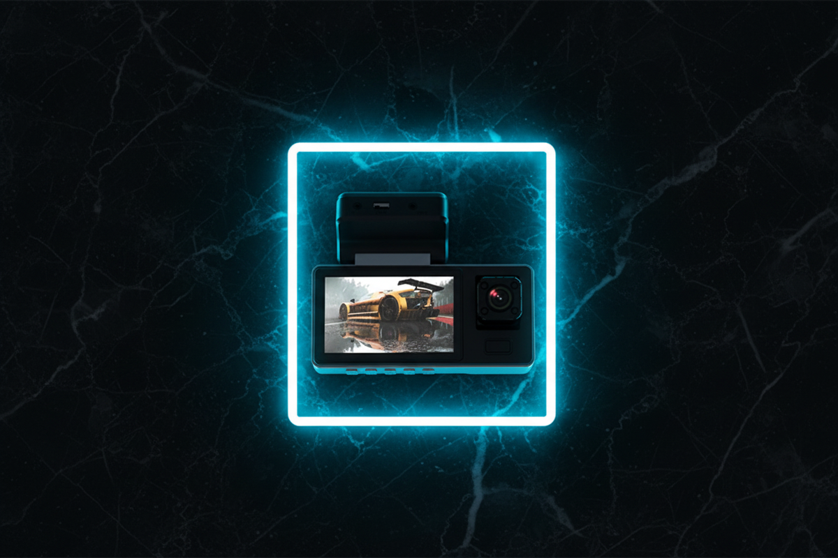 Dashcam flat lay
